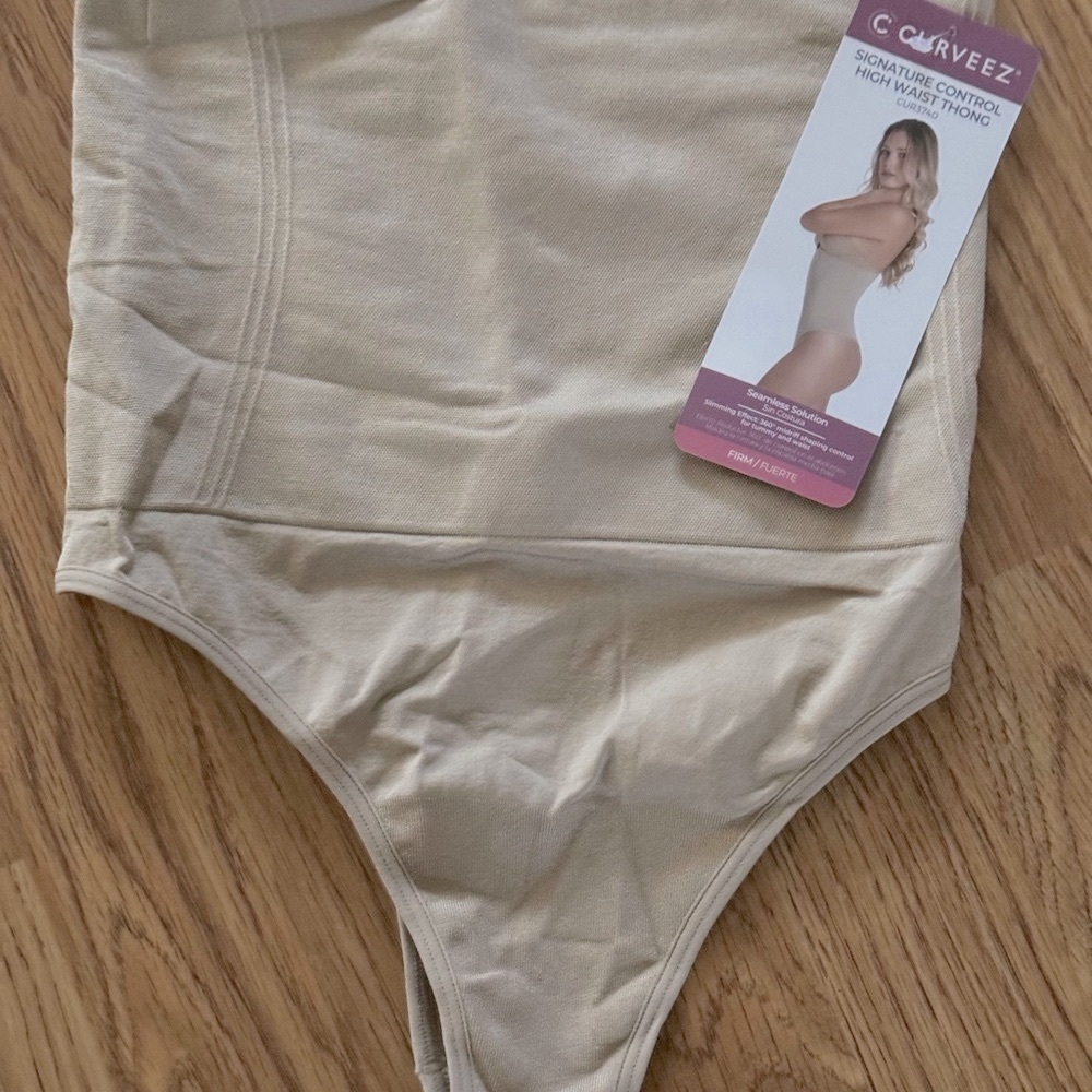 NWT High Waist Shaper Thong in Cream
